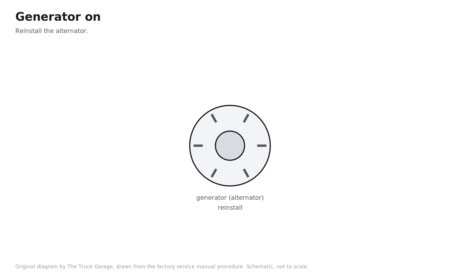 Original diagram: alternator being reinstalled